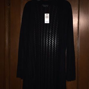 Parallel long black sweater